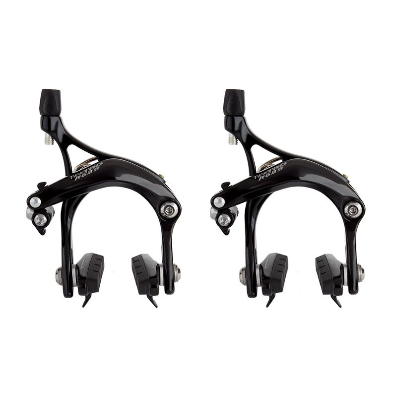 Disc Brake Calipers Tektro Tektro R539 Road Caliper Set Front & Rear Black 47-57mm QR Black