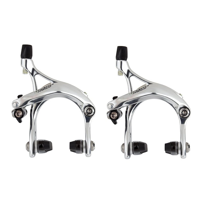 Disc Brake Calipers Tektro Tektro R539 Road Caliper Set Front & Rear Silver 47-57mm QR Gray