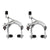 Disc Brake Calipers Tektro Tektro R539 Road Caliper Set Front & Rear Silver 47-57mm QR Gray