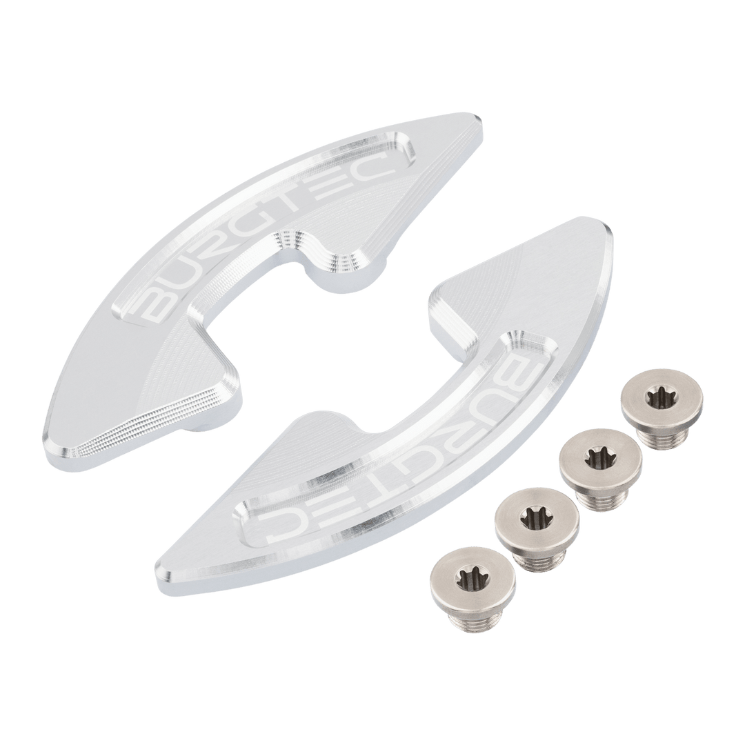 Burgtec Chainring Bash Guard - Double - Rhodium Silver