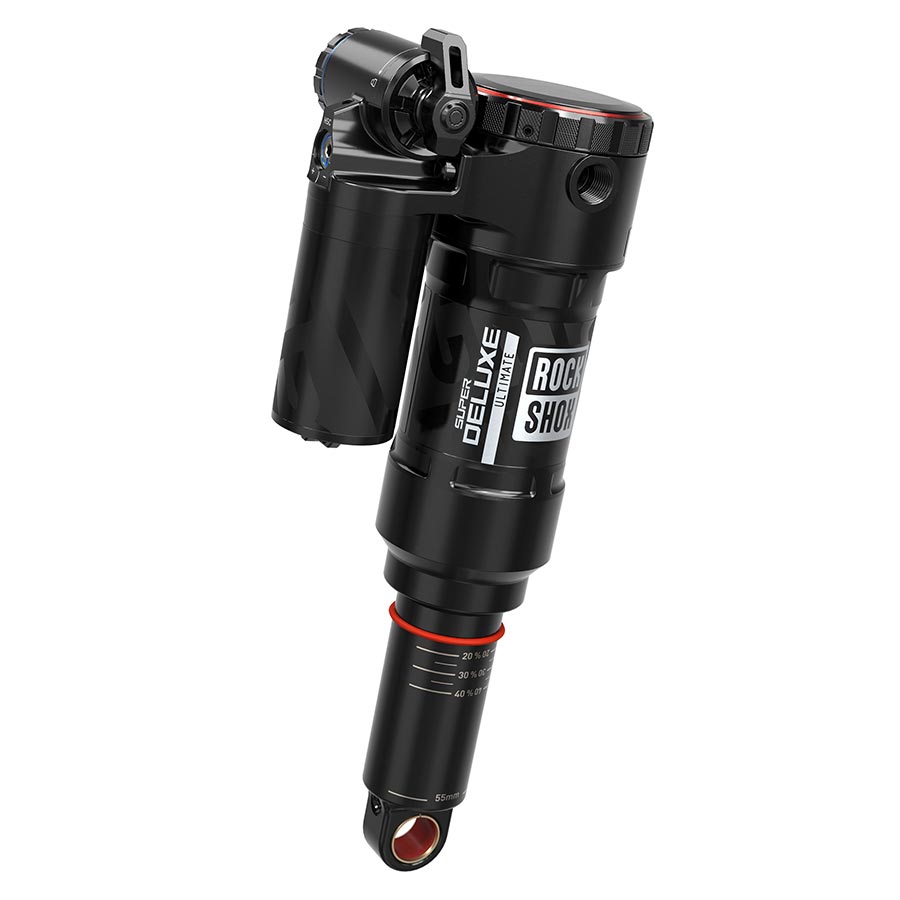 Rear Shocks RockShox RockShox Super Deluxe Ultimate RC2T Rear shock 205x65 Shaft Eyelet: Trunnion Body Eyelet: Standard Progressive Air 0Neg/1Pos Tokens ProgressiveReb/LCComp 320lb Lockout Dark Slate Gray