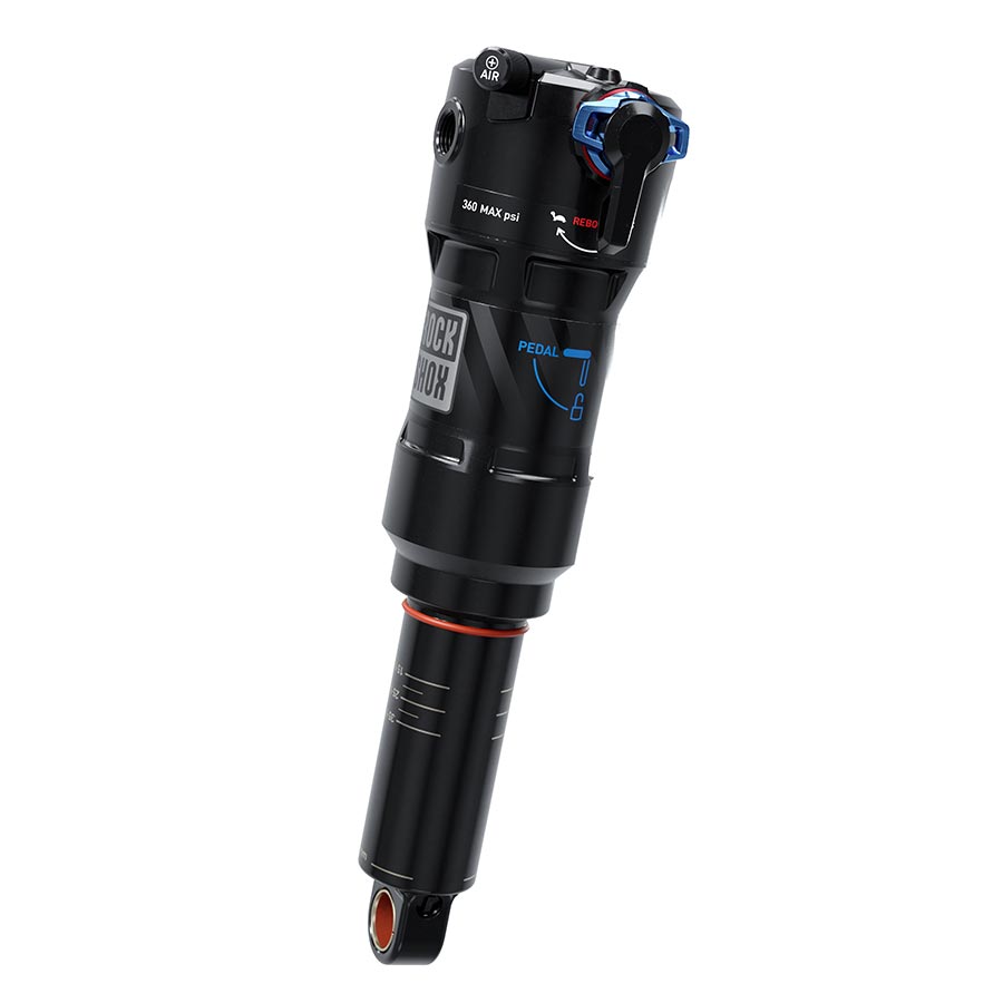 Rear Shocks RockShox RockShox Deluxe Ultimate RCT Rear Shock - 205 x 65mm LinearAir 2 Tokens Reb/Low Comp 380lb L/O Force Trunnion / Std C1 Black