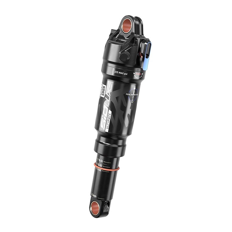 Rear Shocks RockShox RockShox SIDLuxe Ultimate Rear Shock - 190 x 40 mm SoloAir 1 Token Reb85/Comp30 L/O8 3P Lever Standard A2 Dark Slate Gray