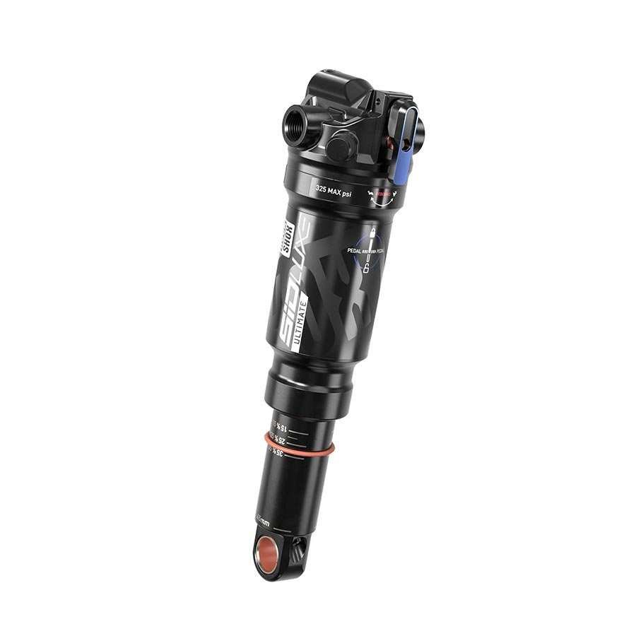 Rear Shocks RockShox RockShox SIDLuxe Ultimate Rear Shock - 165 x 42.5 mm SoloAir 1 Token Reb85/Comp30 L/O8 3P Lever Trunnion A2 Dark Slate Gray