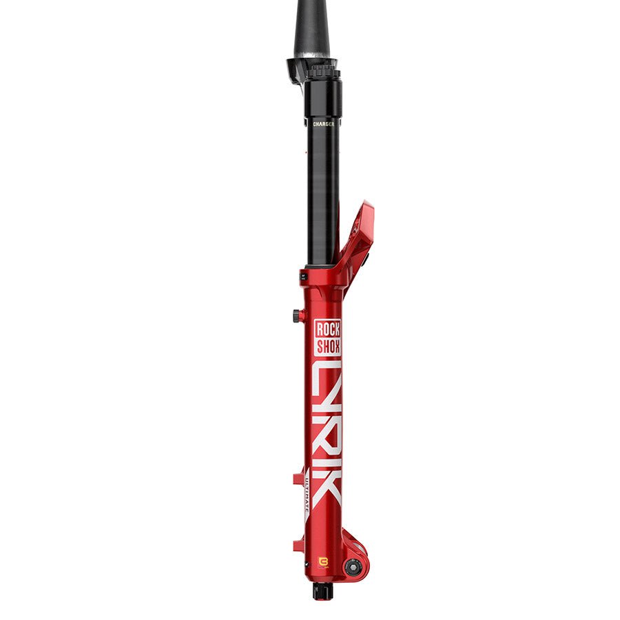 Suspension Fork RockShox RockShox Lyrik Ultimate D2 Suspension Fork 27.5 DebonAir+ W/ButterCups 140mm 1-1/8-1.5 15x110mm TA Rake: 44mm Red Saddle Brown