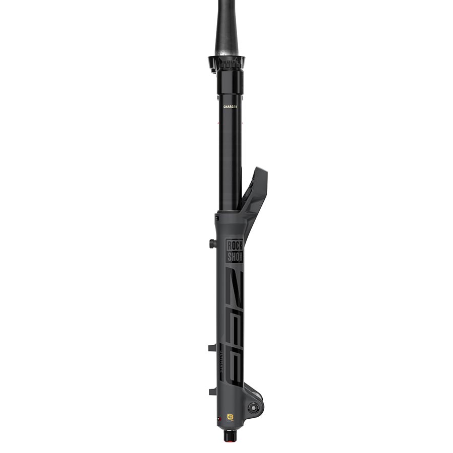 Suspension Fork RockShox RockShox ZEB Ultimate A3 Suspension Fork 27.5 DebonAir+ W/ButterCups 180mm 1-1/8-1.5 15x110mm TA Rake: 44mm Grey Dark Slate Gray