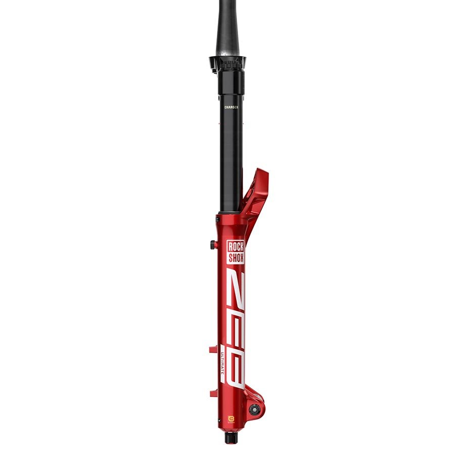 Suspension Fork RockShox RockShox ZEB Ultimate Charger 3.1 RC2 Suspension Fork - 29" 190 mm 15 x 110 mm 44 mm Offset Red A3 Dark Slate Gray