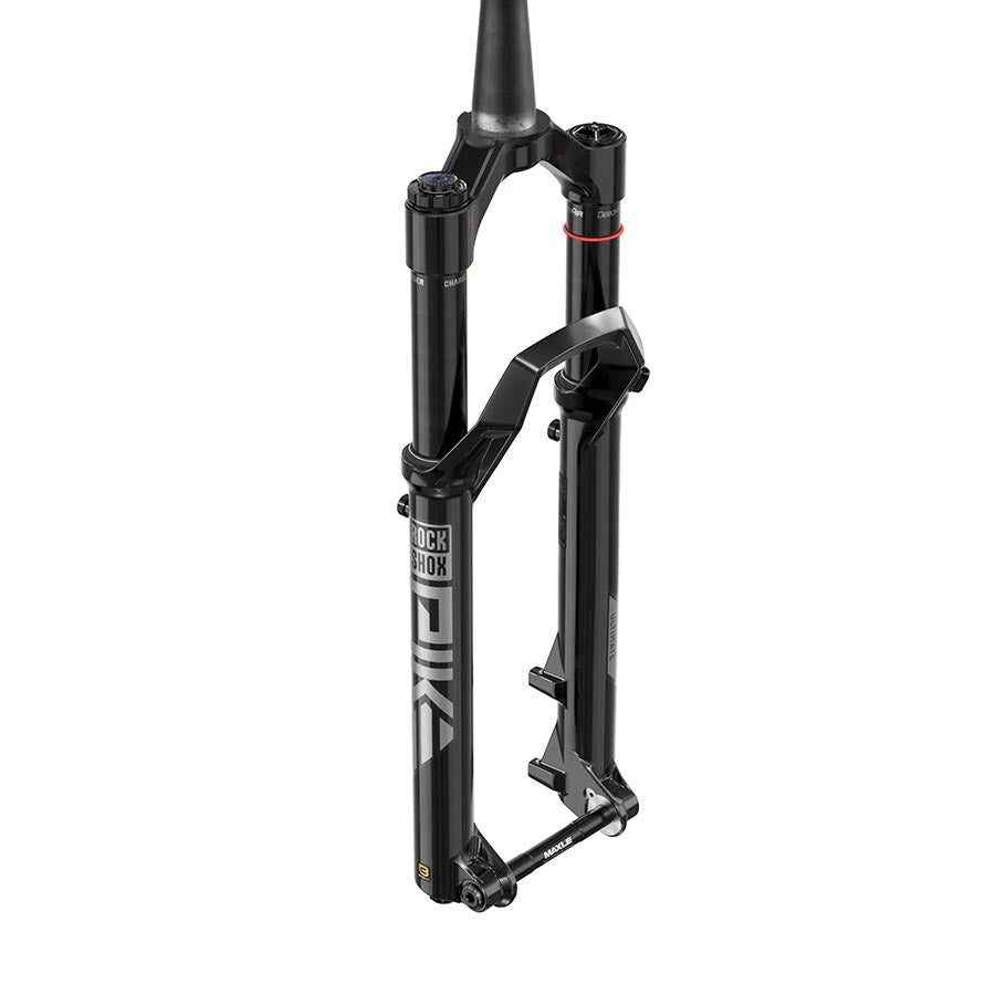 Suspension Fork RockShox RockShox Pike Ultimate Charger 3.1 RC2 Suspension Fork - 27.5" 130 mm 15 x 110 mm 44 mm Offset Gloss BLK C2 Dark Slate Gray
