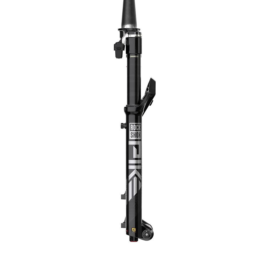 Suspension Fork RockShox RockShox Pike Ult Flight Attendant A3 Suspension Fork 29 DebonAir+ W/ButterCups 140mm 1-1/8-1.5 15x110mm TA Rake: 44mm Black Remote: Sold Separately Dark Slate Gray