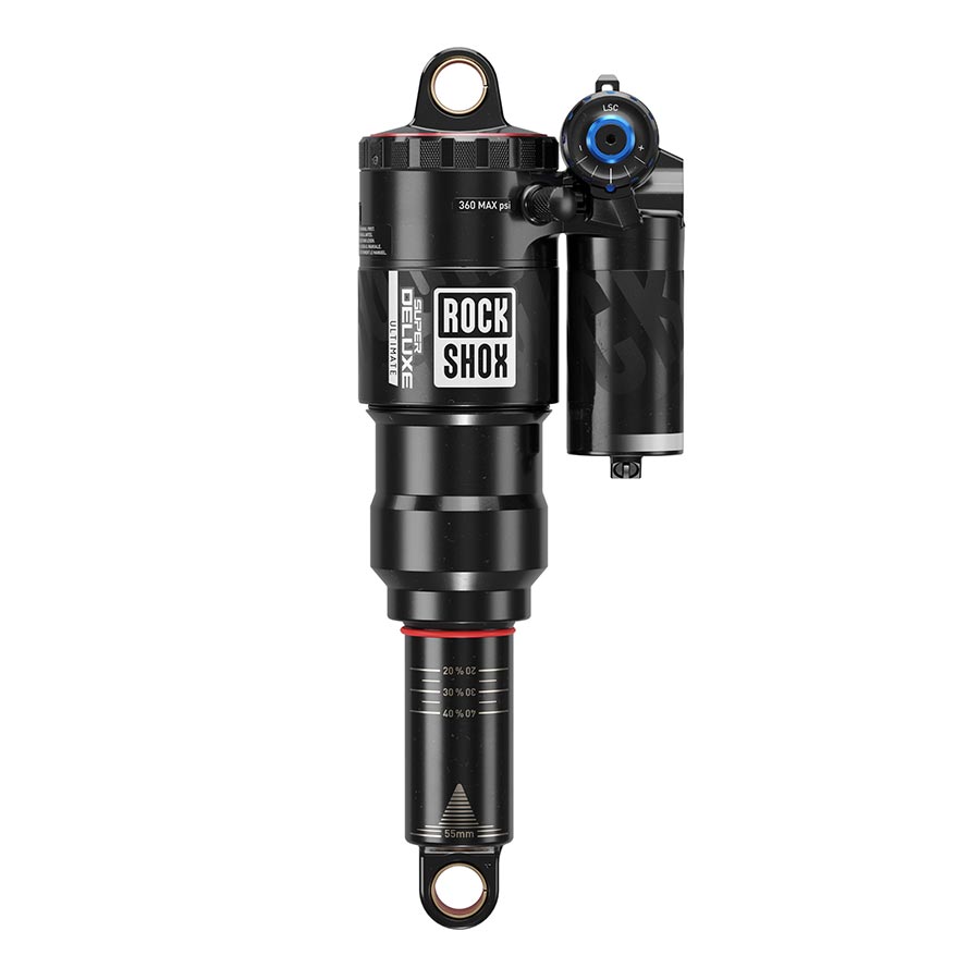 Rear Shocks RockShox RockShox Super Deluxe Ultimate C2 Rear shock 210x55 Shaft Eyelet: Standard Body Eyelet: Bearing 0Neg/3Sleeve Tokens Reb55/Comp30 Lockout 4 Dark Slate Gray