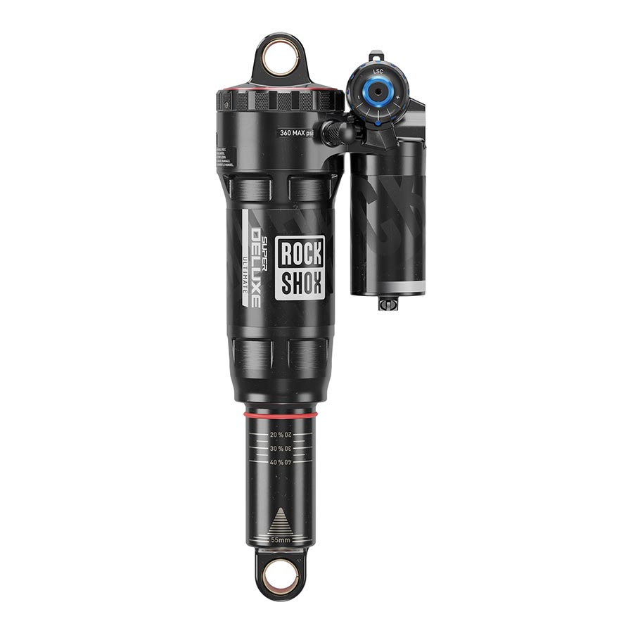 Rear Shocks RockShox RockShox Super Deluxe Ultimate C2 Rear shock 210x55 Shaft Eyelet: Standard Body Eyelet: No Bushing 0Neg/2Pos Tokens Reb55/Comp30 Lockout 4t Dark Slate Gray