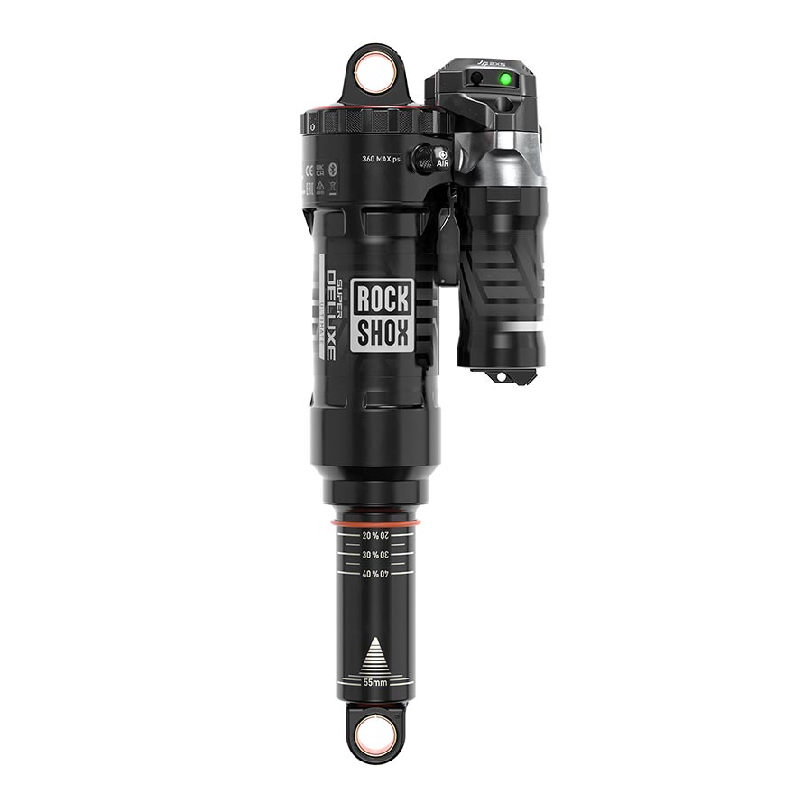 Rear Shocks RockShox RockShox Super Deluxe Flight Attendant Rear shock 210x55 Shaft Eyelet: Standard Body Eyelet: Standard - 75 Deg Rotation 0Neg/0Pos Token Reb55/Comp30Lockout6 Dark Slate Gray
