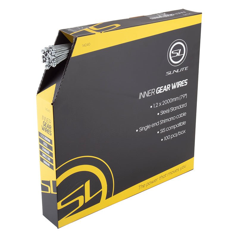 Cables and Housing Sunlite Sunlite Shift Cables  2000mm 1.2mm Galv 100/bx MTB/Road Dark Slate Gray