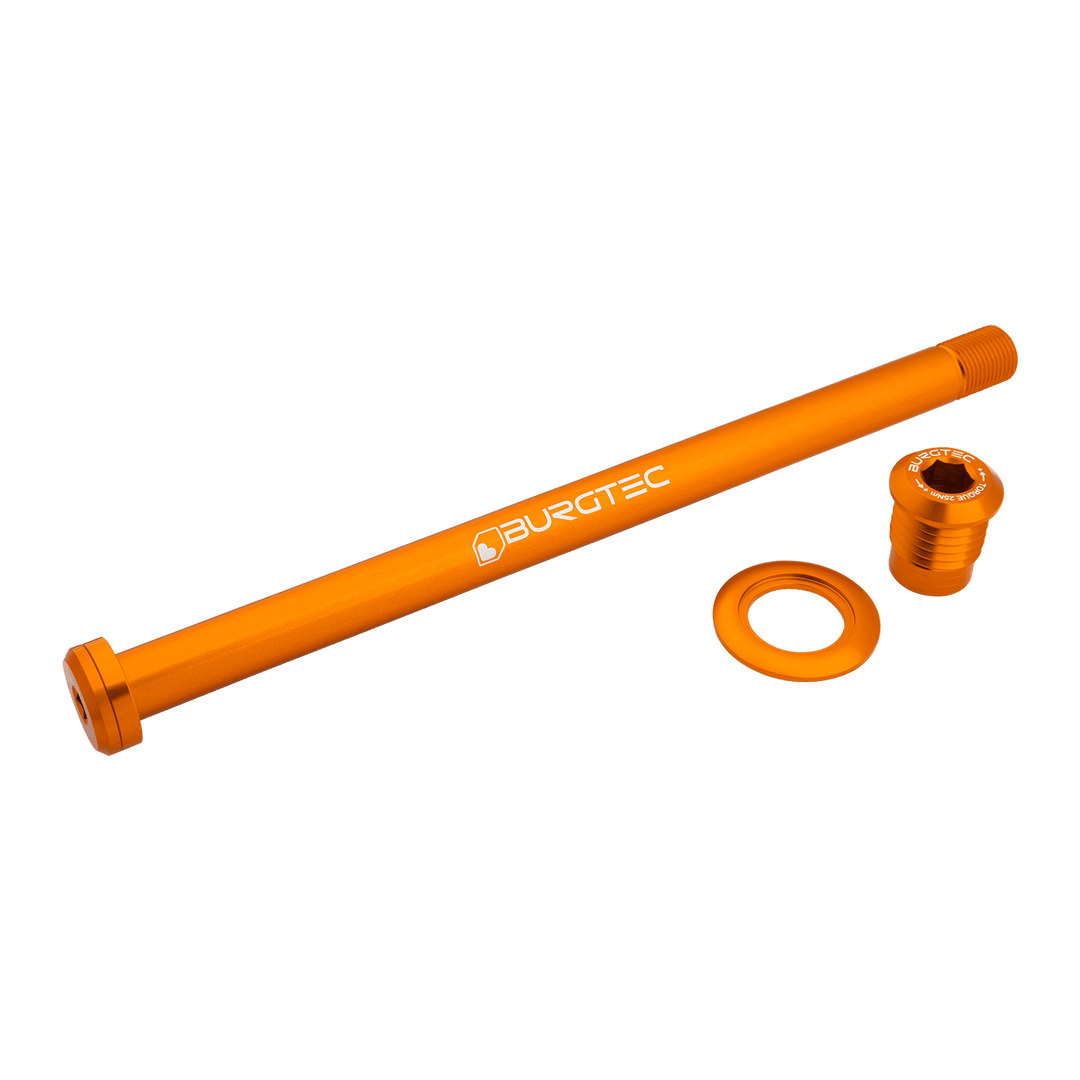 Burgtec Orbea 186mm Rear Axle - Iron Bro Orange