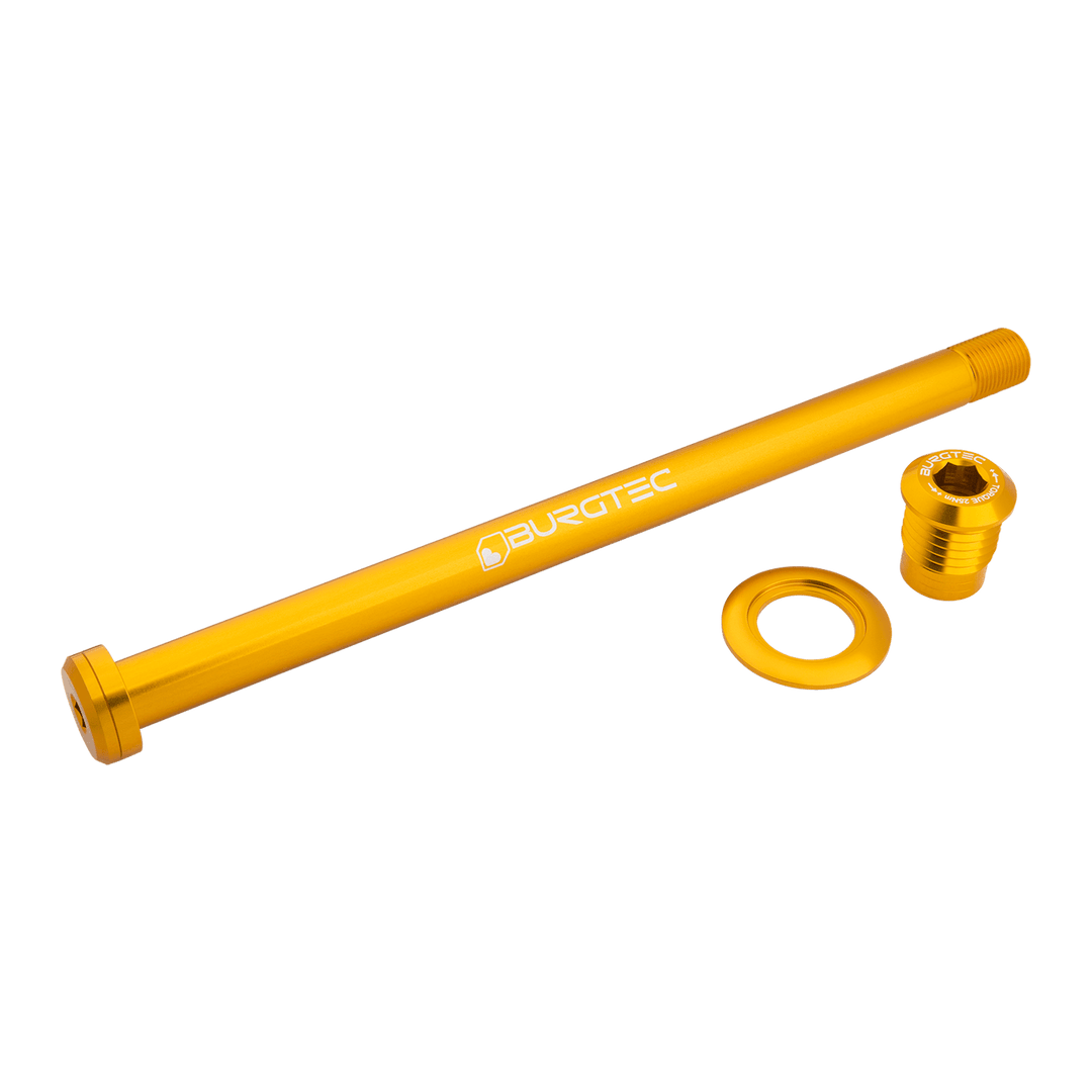 Burgtec Orbea 186mm Rear Axle - Burgtec Bullion Gold