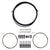 Cables and Housing Origin8 Origin8 Slick Compressionless 2x Gear Cable/Housing Kit Front and Rear 3200mm/2300mm & 2800mm 4mm/1.1mm Black MTB/Road Compressionless Dark Slate Gray