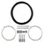 Cables and Housing Origin8 Origin8 Slick Compressionless MTB Brake Cable/Housing Kit Front and Rear 3000mm/1500mm & 2800mm 5mm/1.5mm Black MTB Compressionless Dark Slate Gray