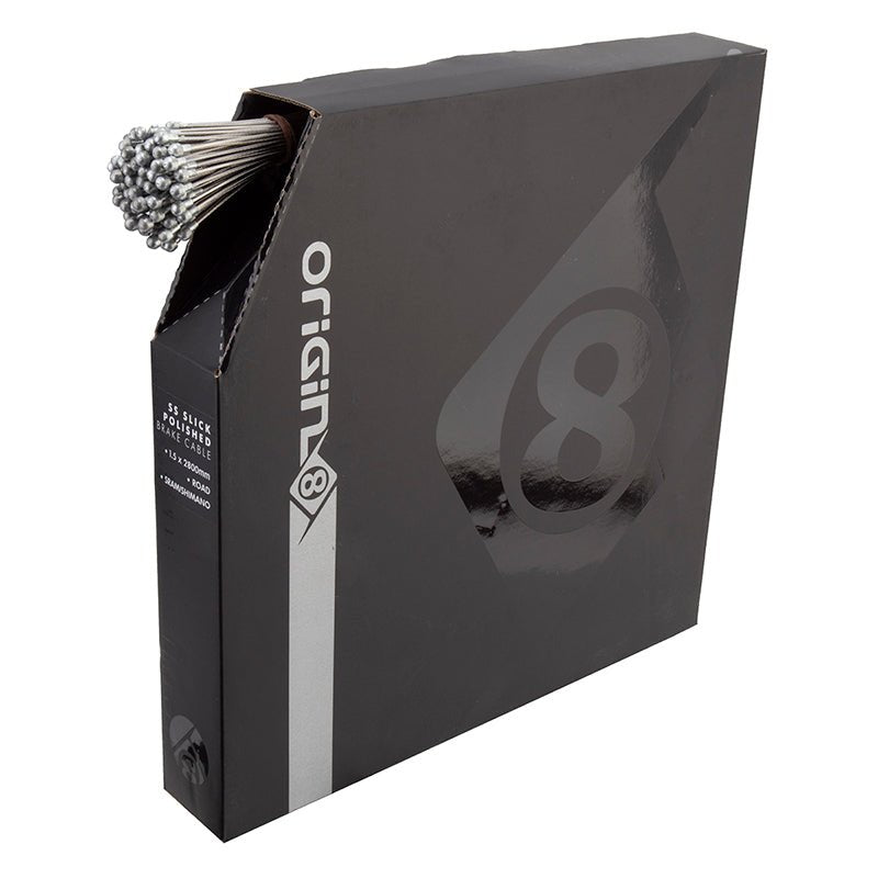 Cables and Housing Origin8 Origin8 SS Slick Polished Road Brake Cable Front or Rear 2800mm 1.5mm SS Silver Box of 100 Road Dark Slate Gray