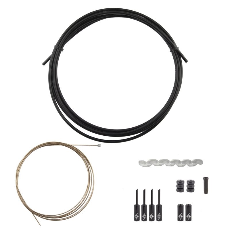 Cables and Housing Origin8 Origin8 SuperSlick Compressionless 1x Gear Cable/Housing Kit Rear 2500mm/2800mm 4mm/1.1mm Black MTB/Road Compressionless Dark Slate Gray