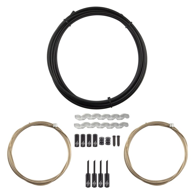 Cables and Housing Origin8 Origin8 SuperSlick Compressionless MTB Brake Cable/Housing Kit Front and Rear 3000mm/1500mm & 2800mm 5mm/1.5mm Black MTB Compressionless Dark Slate Gray