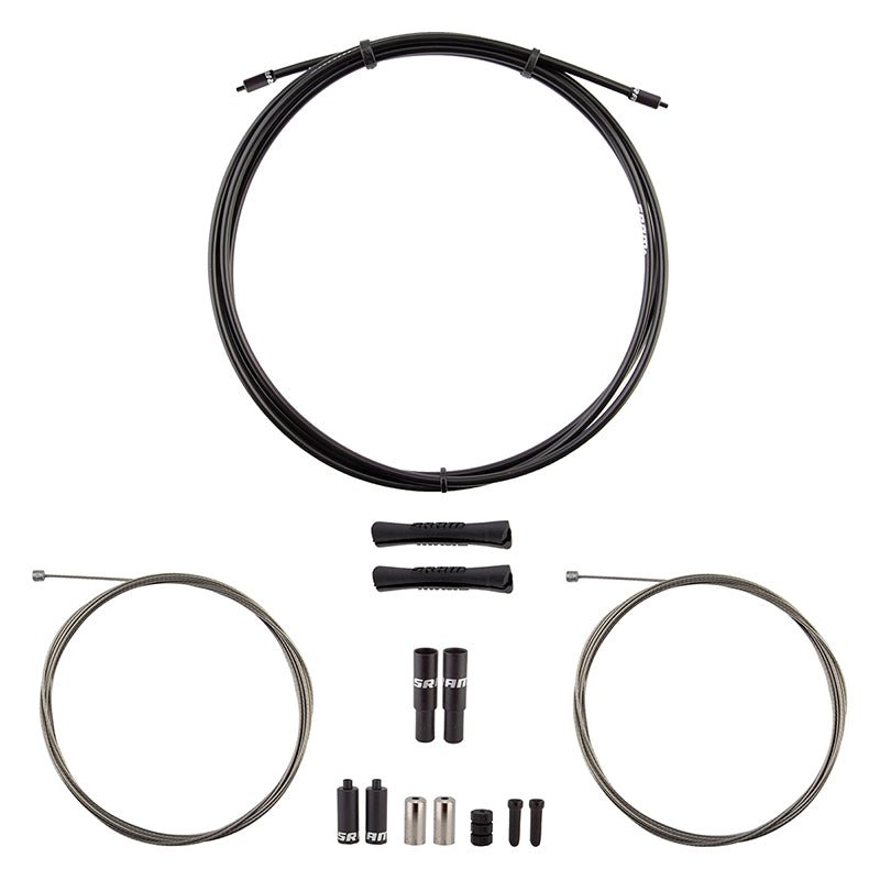 Cables and Housing SRAM Sram SlickWire Brake Cable Kit V2 Front and Rear 1350mm/2350mm 1.5mm SS Black MTB Compressionless Dark Slate Gray