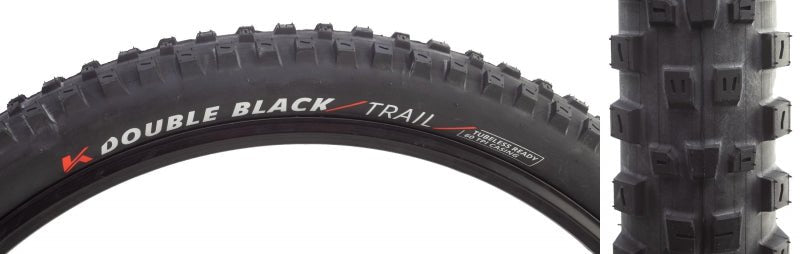Kenda Double BLK Tire - 27.5 x 2.40 Tubeless Folding BLK Trail Dual Layer K-Series