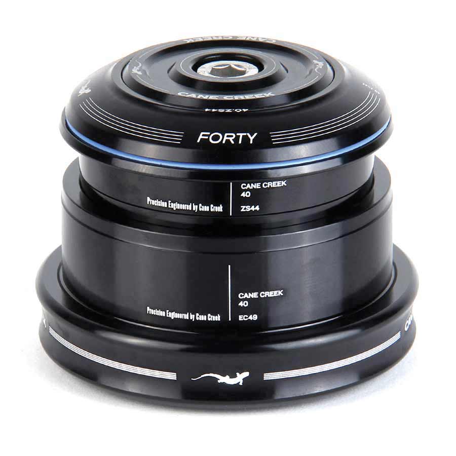 Headsets Cane Creek Cane Creek 40 ZS44/28.6 / EC49/40 Tapered Headset Tapered Steerer Black Dark Slate Gray