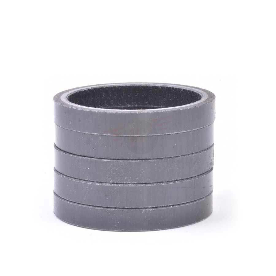 Headset Spacers Wheels Manufacturing Wheels Manufacturing Carbon Headset Spacer - 1-1/8" 5mm Gloss 5-pack Light Slate Gray