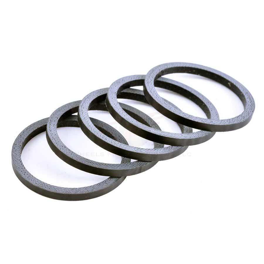 Headset Spacers Wheels Manufacturing Wheels Manufacturing Carbon Headset Spacer - 1-1/8" 2.5mm Matte 5-pack Light Gray