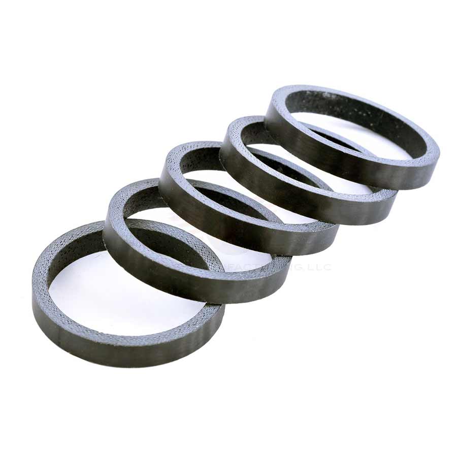 Headset Spacers Wheels Manufacturing Wheels Manufacturing Carbon Headset Spacer - 1-1/8" 5mm Matte 5-pack Dark Slate Gray