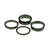 Headset Spacers Wheels Manufacturing Wheels Manufacturing Aluminum Headset Spacer - 1-1/8" Assorted 4pcs Black Dark Slate Gray