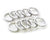 Headset Spacers Wheels Manufacturing Wheels Manufacturing Aluminum Headset Spacer - 1-1/8" 5mm Silver 5-pack Light Gray