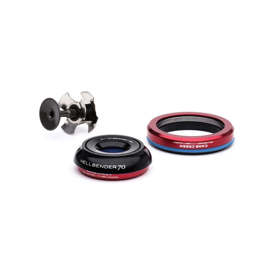 Headsets Cane Creek Cane Creek Hellbender 70 Lite Headset - IS41/28.6/H9|IS52/40 B Tapered Black Dark Slate Gray