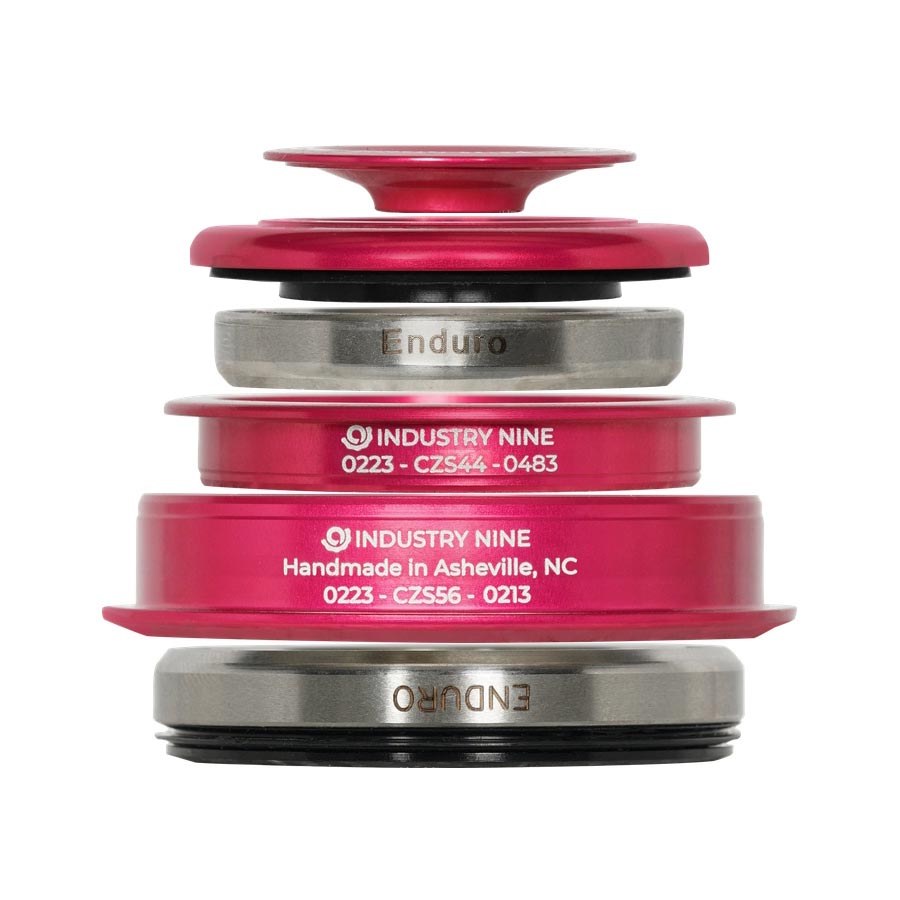 Headsets Industry Nine Industry Nine iRiX ZS44/ZS56 Headset : ZS44/28.6 | ZS56/40 ZeroStack Complete Pink Maroon
