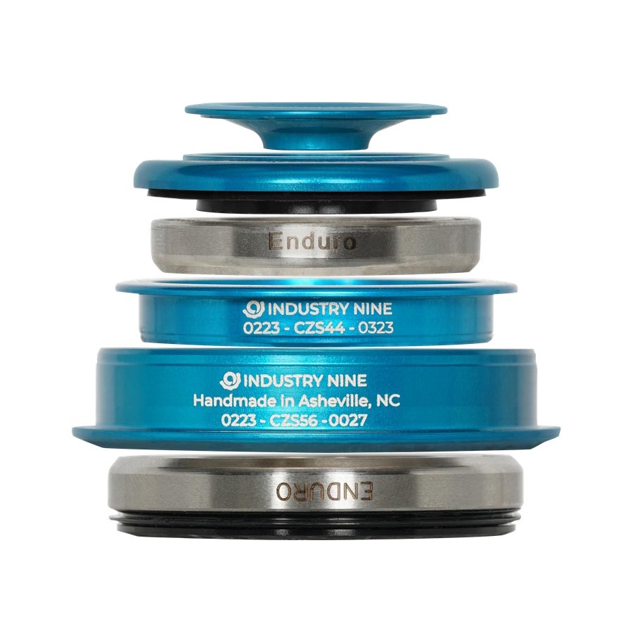 Headsets Industry Nine Industry Nine iRiX ZS44/ZS56 Headset : ZS44/28.6 | ZS56/40 ZeroStack Complete Turquoise Steel Blue