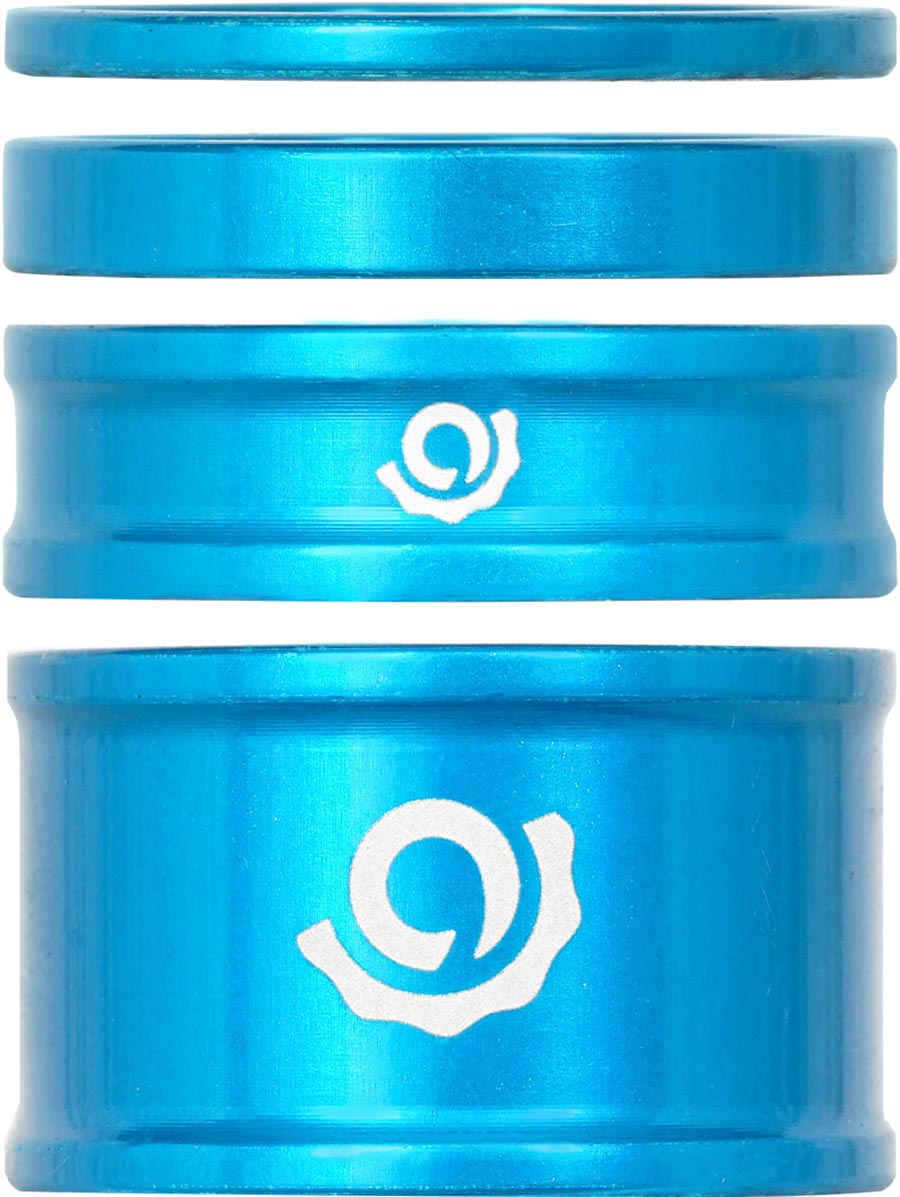 Headset Spacers Industry Nine Industry Nine Headset Combo Spacer Kit 1-1/8" Set/4 Turquoise Light Sea Green