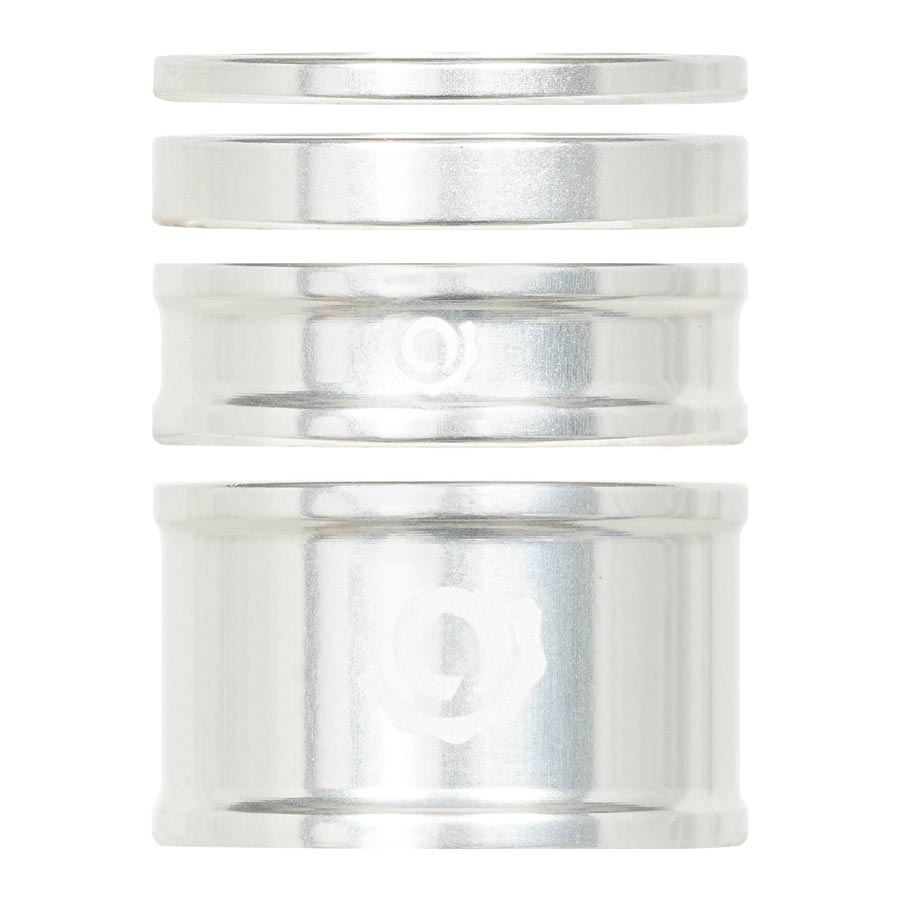 Headset Spacers Industry Nine Industry Nine Headset Combo Spacer Kit 1-1/8" Set/4 Silver Light Gray