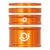 Headset Spacers Industry Nine Industry Nine Headset Combo Spacer Kit 1-1/8" Set/4 Orange Chocolate