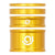Headset Spacers Industry Nine Industry Nine Headset Combo Spacer Kit 1-1/8" Set/4 Gold Goldenrod