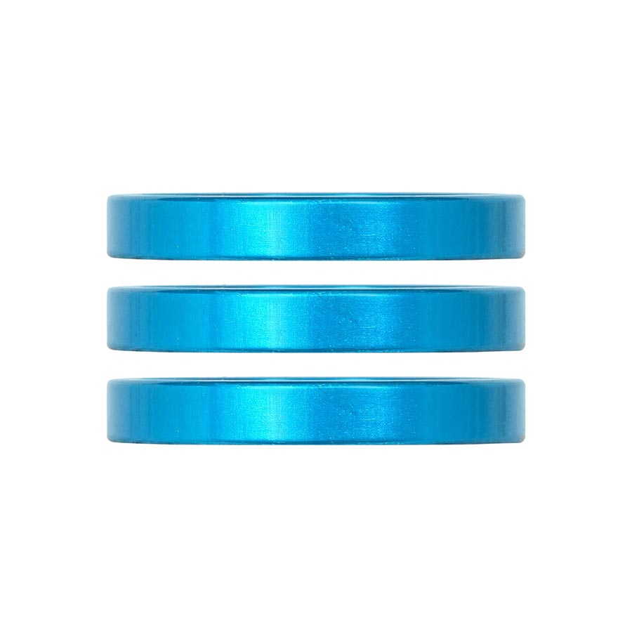 Headset Spacers Industry Nine Industry Nine iRiX Headset Spacer 1-1/8 Height: 5mm Aluminum Turquoise 3pcs Light Sea Green