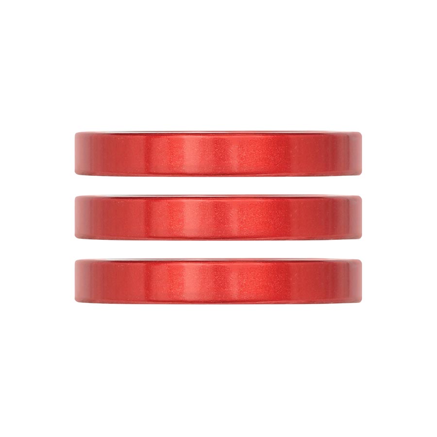 Headset Spacers Industry Nine Industry Nine iRiX Headset Spacer 1-1/8 Height: 5mm Aluminum Red 3pcs Chocolate
