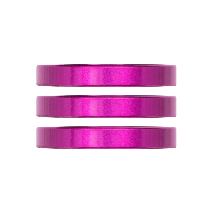 Headset Spacers Industry Nine Industry Nine iRiX Headset Spacer 1-1/8 Height: 5mm Aluminum Purple 3pcs Violet Red
