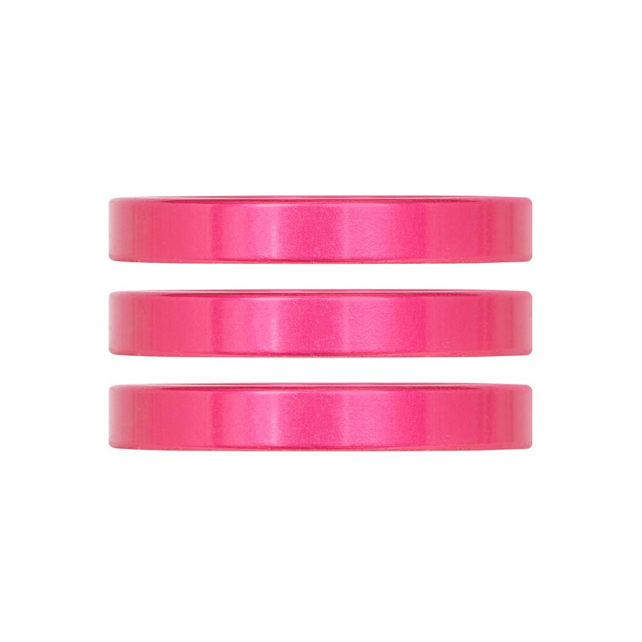 Headset Spacers Industry Nine Industry Nine iRiX Headset Spacer 1-1/8 Height: 5mm Aluminum Pink 3pcs Pale Violet Red