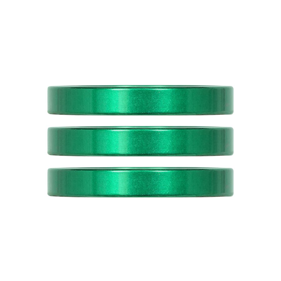 Headset Spacers Industry Nine Industry Nine iRiX Headset Spacer 1-1/8 Height: 5mm Aluminum Green 3pcs Sea Green