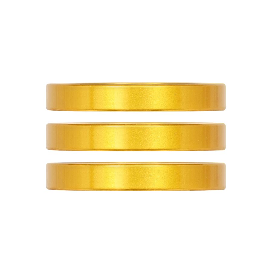 Headset Spacers Industry Nine Industry Nine iRiX Headset Spacer 1-1/8 Height: 5mm Aluminum Gold 3pcs Goldenrod