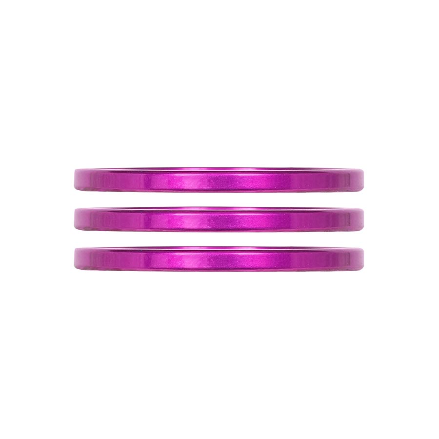 Headset Spacers Industry Nine Industry Nine iRiX Headset Spacer 1-1/8 Height: 2.5mm Aluminum Purple 3pcs Violet Red