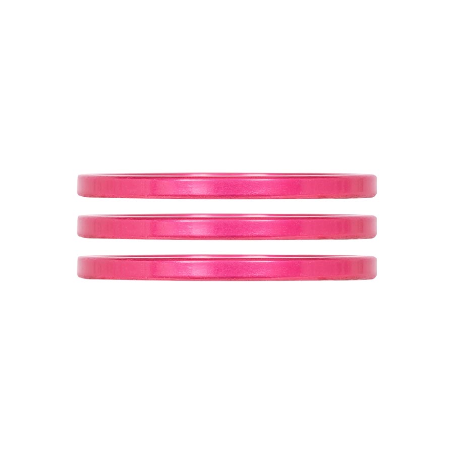 Headset Spacers Industry Nine Industry Nine iRiX Headset Spacer 1-1/8 Height: 2.5mm Aluminum Pink 3pcs Pale Violet Red