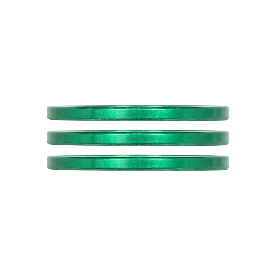 Headset Spacers Industry Nine Industry Nine iRiX Headset Spacer 1-1/8 Height: 2.5mm Aluminum Green 3pcs Sea Green