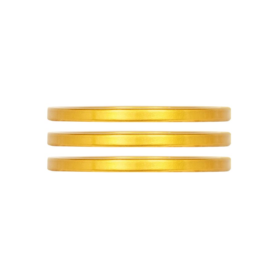 Headset Spacers Industry Nine Industry Nine iRiX Headset Spacer 1-1/8 Height: 2.5mm Aluminum Gold 3pcs Goldenrod