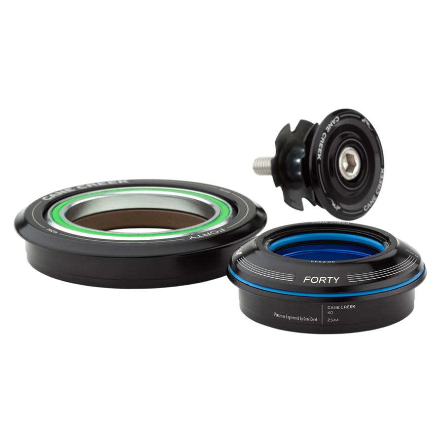 Headsets Cane Creek Cane Creek 40 Series ZS44/ZS62/40 Headset : ZS44/28.6/H8 | ZS62/40 ZeroStack Complete Black Dark Slate Gray